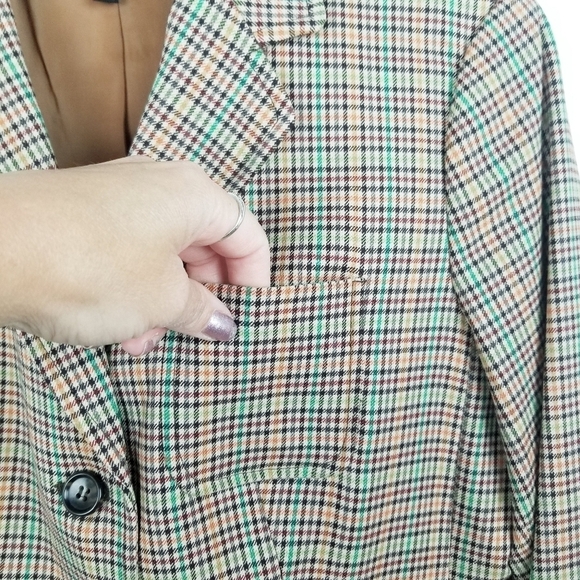 Talbots Multicolor Plaid Blazer - Picture 12 of 13